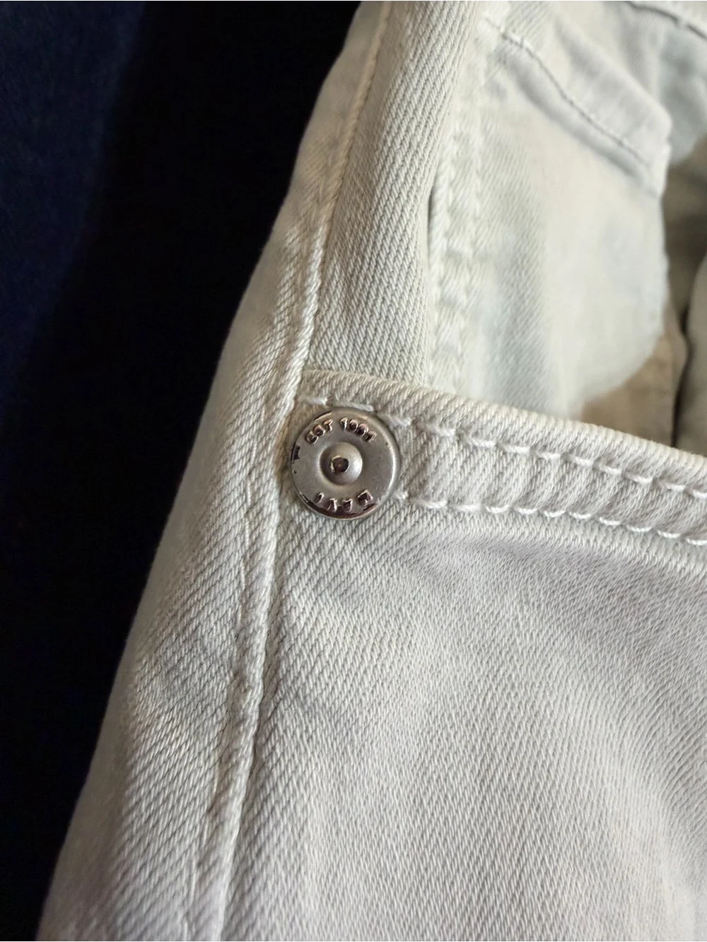 Mavi Zach Straight Leg Jeans 38x32 Beige Stretch Denim Mens